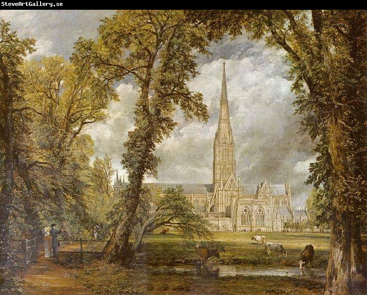 John Constable Die Kathedrale von Salisbury vom Garten des Bischofs aus gesehen